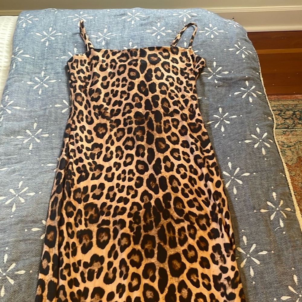 Good American Leopard Maxi Dress